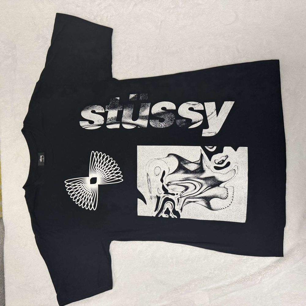 Stussy Y2K Black Matter tee